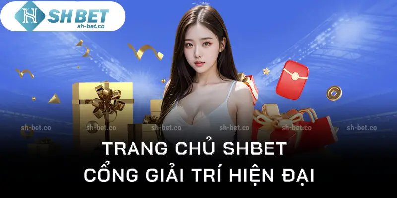 Trang chủ Shbet với các mục nổi bật và banner khuyến mãi thu hút